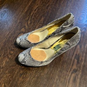Michael Kors snake print high heels lightly used